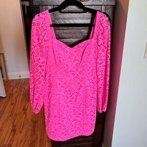 Lilly Pulitzer Vibrant Pink Long Sleeve Dress